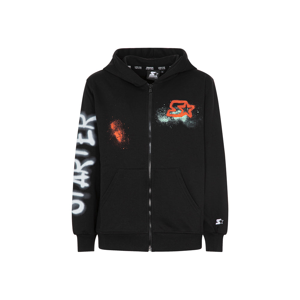 Felpa hoodie graffiti Nero