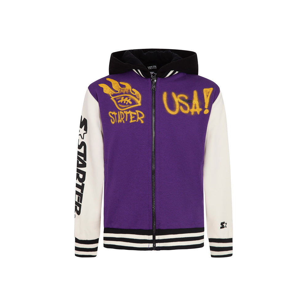 Varsity jacket flame